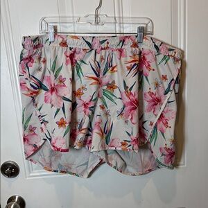 Old Navy Active Go-Dry Shorts Pink and Green Floral Print